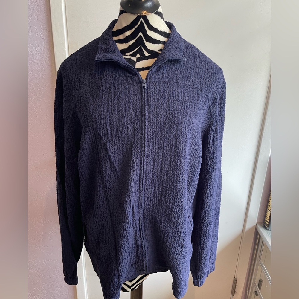 Orvis Men's Deep Blue Zip-Up Sweater